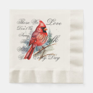 Red Cardinal Bird Remembering You Saying Napkin