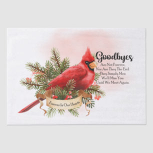 Red Cardinal Bird Remembering You Saying Tissue Paper