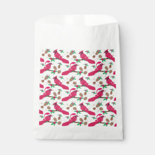 Red Cardinal Bird santa Favour Bags