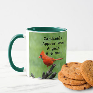 Red Cardinal Bird Saying About Angels Mug
