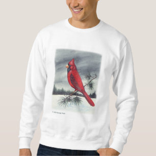 Red Cardinal Bird Soft Edges Sweatshirt