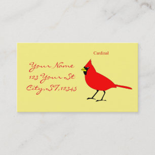 Red Cardinal Bird Thunder_Cove Business Card