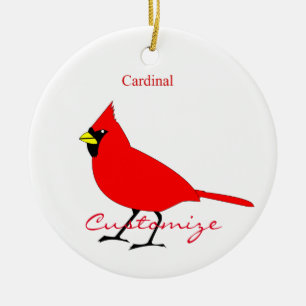 Red Cardinal Bird Thunder_Cove Ceramic Tree Decoration