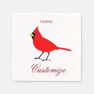 Red Cardinal Bird Thunder_Cove Napkin