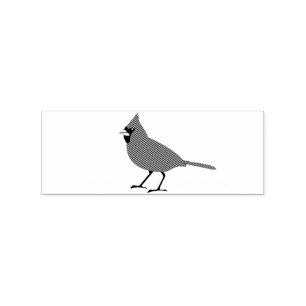 Red Cardinal Bird Thunder_Cove Rubber Stamp