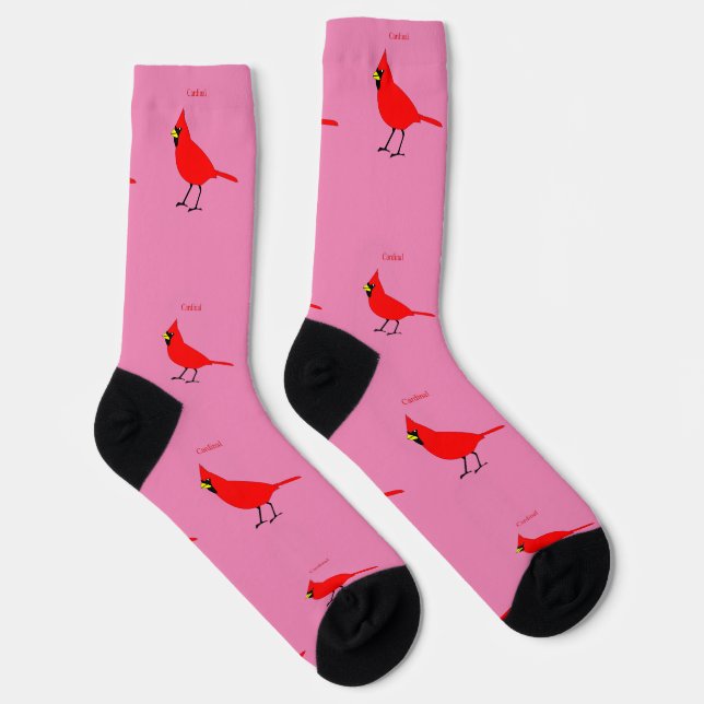 Red Cardinal Bird Thunder_Cove Socks (Right)
