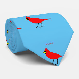 Red Cardinal Bird Thunder_Cove Tie