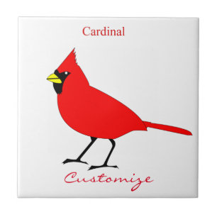 Red Cardinal Bird Thunder_Cove Tile