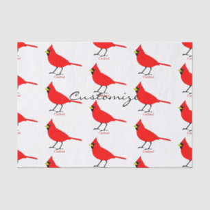 Red Cardinal Bird Thunder_Cove Tissue Paper