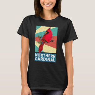Red Cardinal Birds Biologist Songbird Garden Ornit T-Shirt
