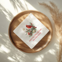 Red Cardinal Christmas Holly Bouquet