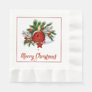 Red Cardinal Christmas Paper Napkin