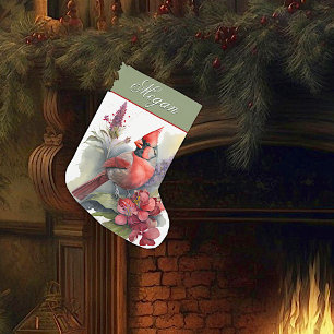 Red Cardinal Christmas Small Christmas Stocking