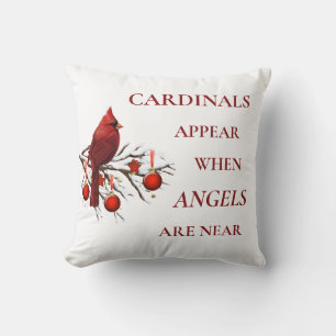Red Cardinal Christmas Throw Pillow