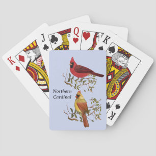 Red Cardinal Couple Classic Playing Cards