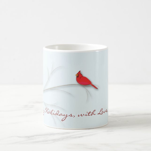 Red Cardinal Editable Mug (Center)