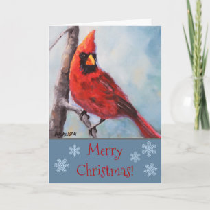 Red Cardinal Fine Art Christmas Holiday Card