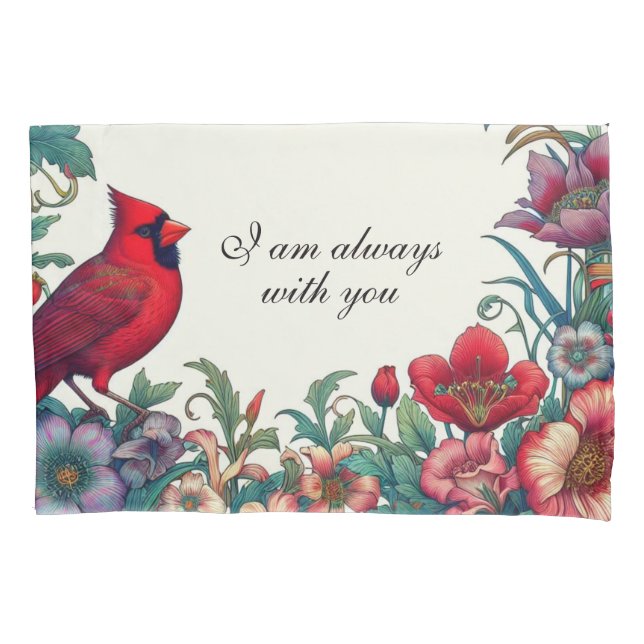 Red Cardinal Gifts Sympathy Keepsake Memorial Pillowcase (Front)