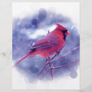 Red Cardinal in the Blizzard