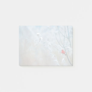Red Cardinal in Winter Nature Photo Christmas Post-it Notes