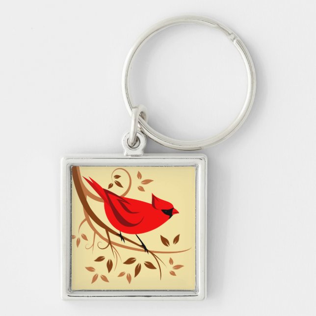 Red Cardinal Key Ring (Front)