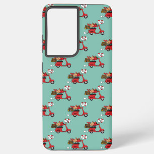 Red Cardinal Lovers on Scooter Samsung Galaxy Case