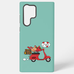 Red Cardinal Lovers on Scooter Samsung Galaxy Case