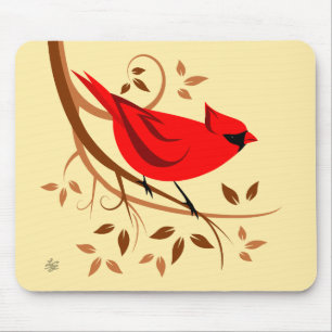Red Cardinal Mouse Mat