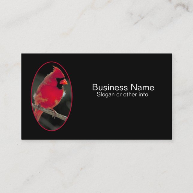 Red Cardinal Perched on a Tree Branch Business Card (Front)