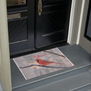 Red Cardinal Profile Doormat