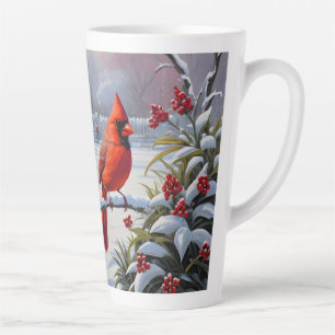 Red Cardinal Songbirds Latte Mug