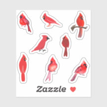 Red Cardinal Stickers
