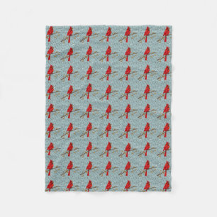 Red Cardinal , the bird of Christmas Fleece Blanket