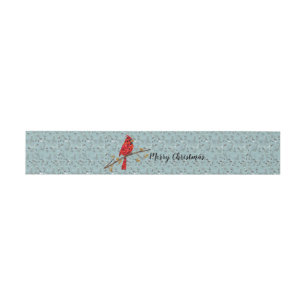 Red Cardinal , the bird of Christmas Invitation Belly Band