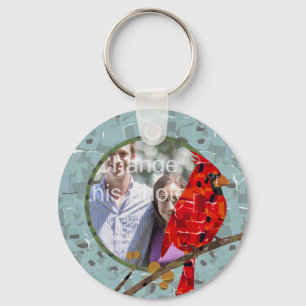 Red Cardinal , the bird of Christmas Key Ring
