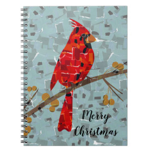 Red Cardinal , the bird of Christmas Notebook