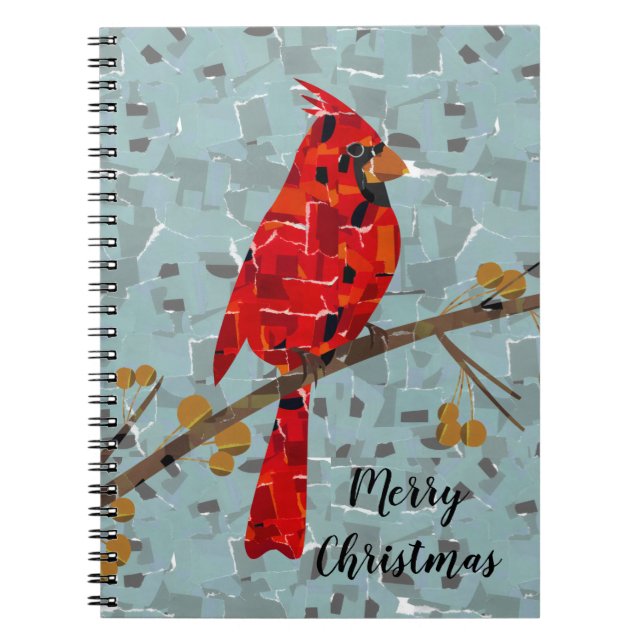 Red Cardinal , the bird of Christmas Notebook (Front)