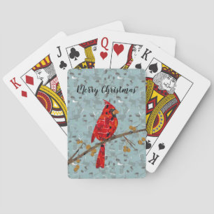 Red Cardinal , the bird of Christmas Playing Cards