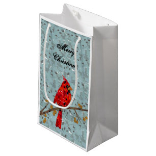 Red Cardinal , the bird of Christmas Small Gift Bag