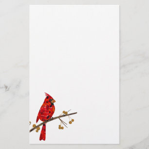 Red Cardinal , the bird of Christmas Stationery