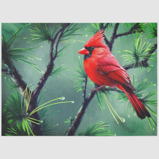 Red Cardinal Tissue Paper (Front)