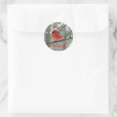 Red Cardinal (Winter) Sticker (Bag)