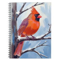 Red Cardinal Winter Watercolor