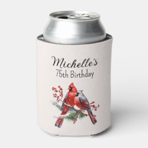 Red Cardinals 75th Birthday  Can Cooler