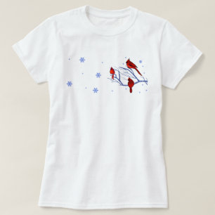 Red Cardinals. Christmas Gift  T-Shirt