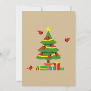 Red Cardinals - Christmas Merrier Spent Together Holiday Card