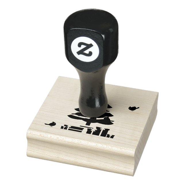 Red Cardinals - Christmas Merrier Spent Together Rubber Stamp (Stamp)