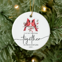 Red cardinals First Christmas together Names