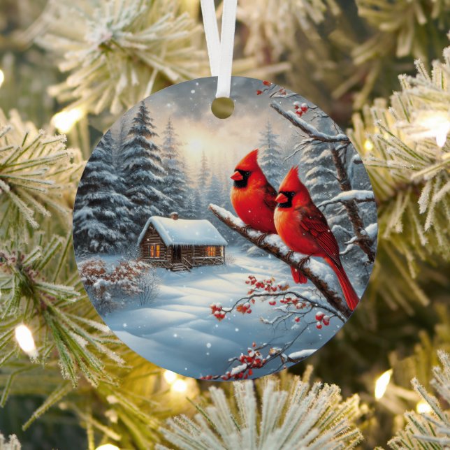 Red Cardinals Ornament (Insitu)