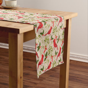 Red Cardinals  Short Table Runner